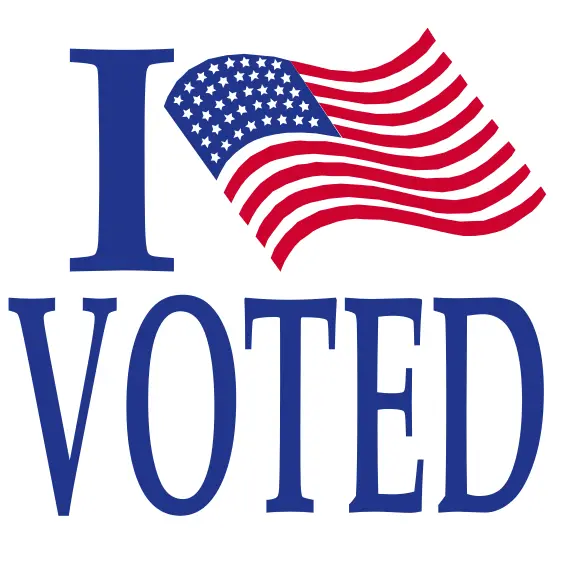 I Voted lapel sticker