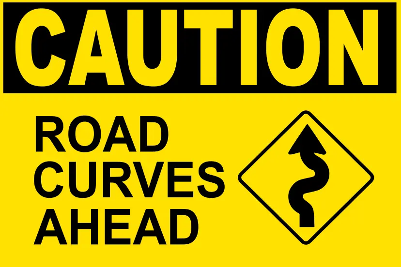 Caution Road Curves