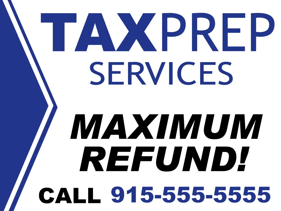 Tax Service Yard Signs