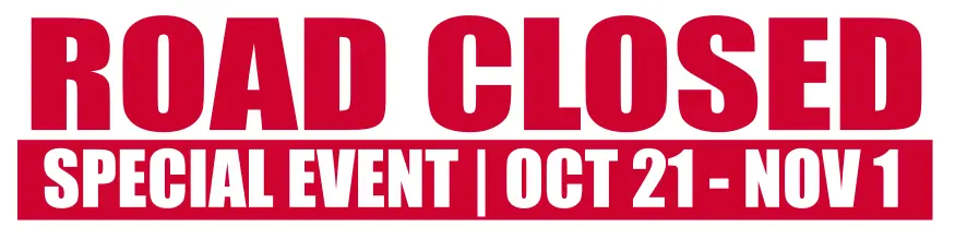 Road Closed Yard Sign - Special Event
