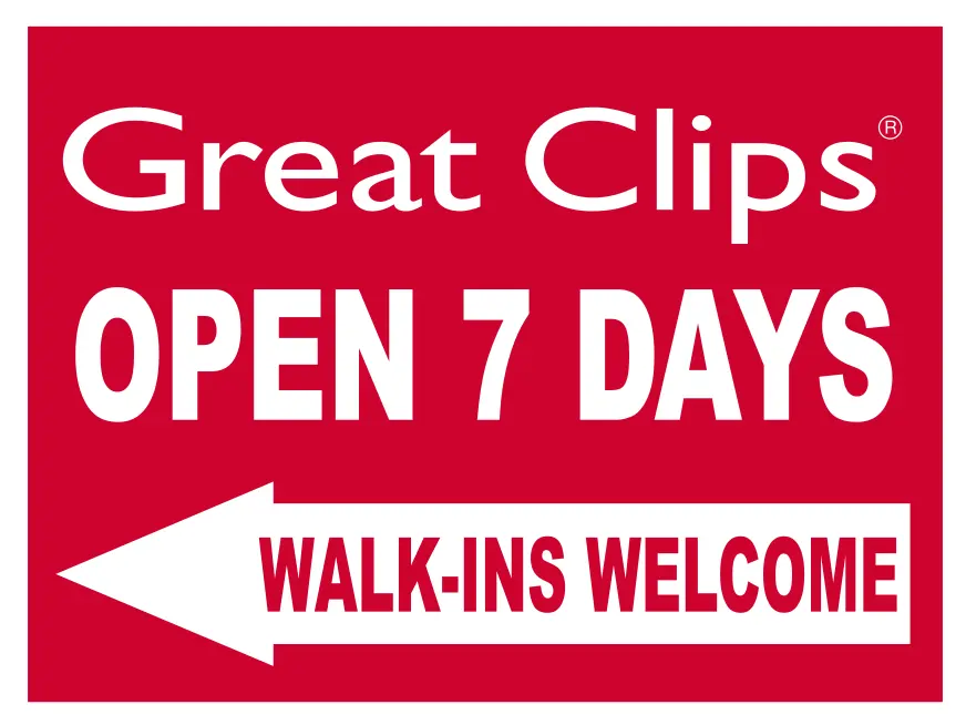 Great Clips open 7 arrow